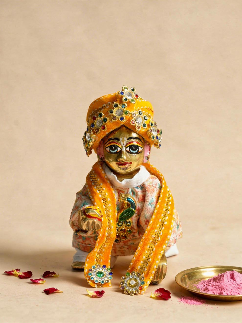 Nandlal pagdi braj holi Diwali Janmashtami dress ladoo dresses laddu gopal dress thakurji kanha ji bal om poshak mathura online best mandir wholesaler manufacturer