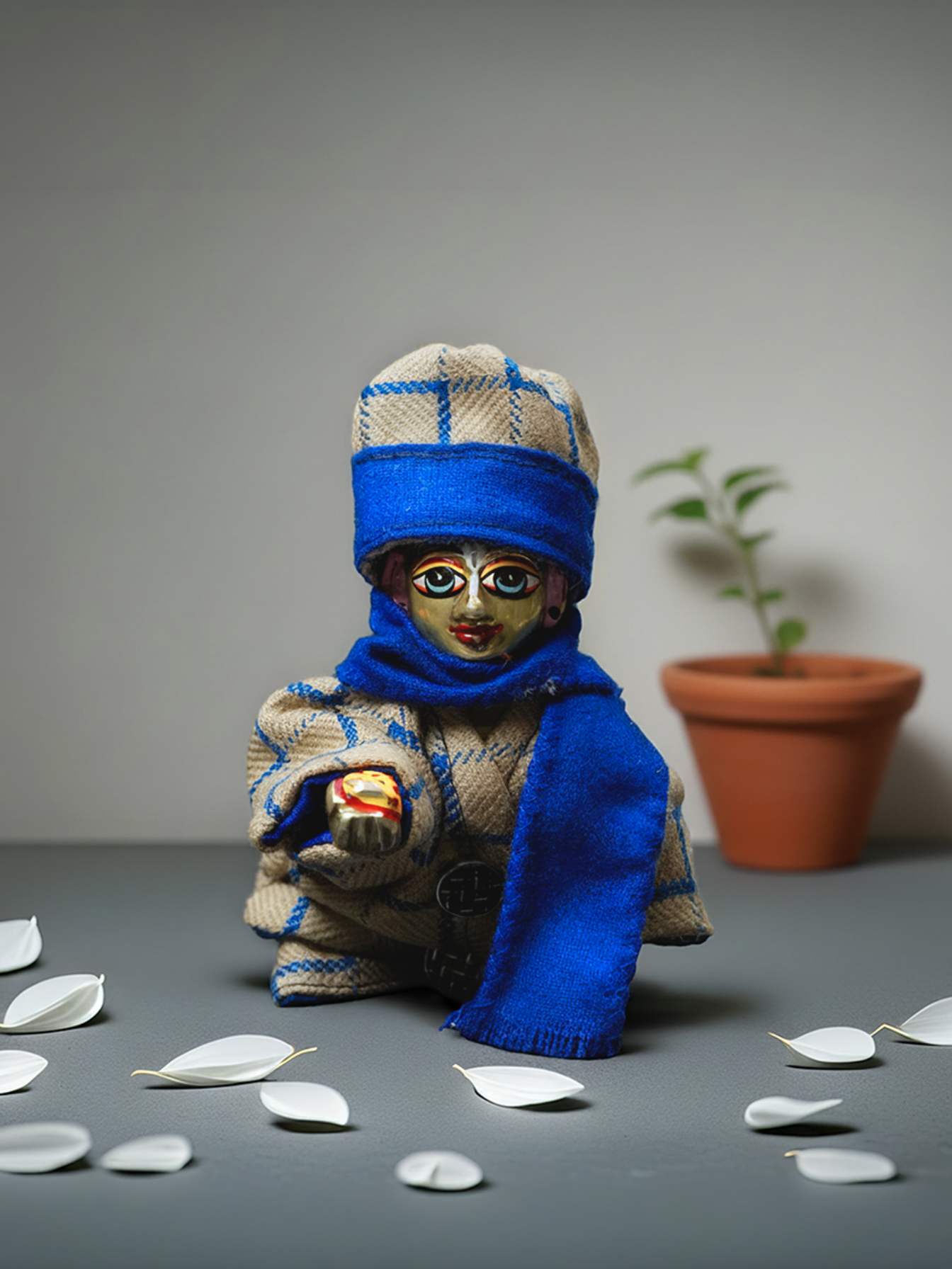 Neel 4 pieces coat  winter dress ladoo dresses laddu gopal dress thakurji kanha ji bal om poshak mathura online best