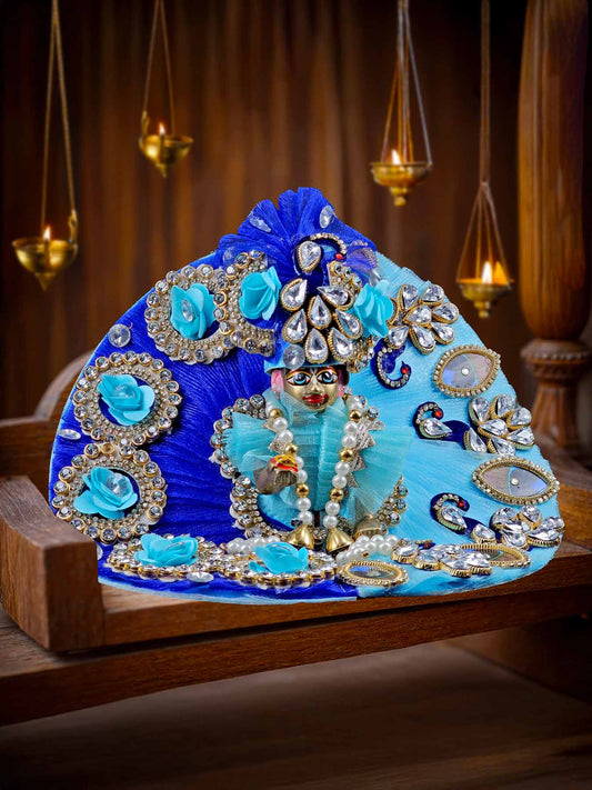 Neel Mayur Heavy dress laddu gopal thakurji kanha ji bal om poshak mathura online best
