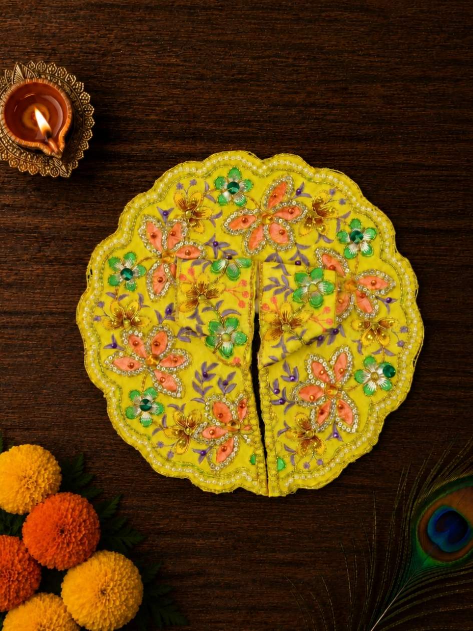 Phollika Fancy Y Laddu Gopal Dresses Online in India Winter Dress for Poshak Thakurji Kanha Ji Accessories Dhoti Kurta Set Pajama Aasan Janmashtami Special Summer Shringar Fancy Jacket Premium Festival Bistar Combo om poshak kanha thakurji bal lala lalla ladoo