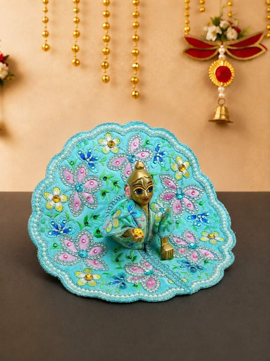 Phollika Fancy b Laddu Gopal Dresses Online in India Winter Dress for Poshak Thakurji Kanha Ji Accessories Dhoti Kurta Set Pajama Aasan Janmashtami Special Summer Shringar Fancy Jacket Premium Festival Bistar Combo om poshak kanha thakurji bal lala lalla ladoo