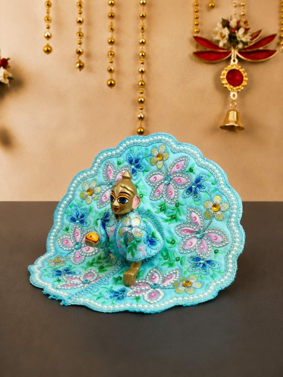 Phollika Fancy b Laddu Gopal Dresses Online in India Winter Dress for Poshak Thakurji Kanha Ji Accessories Dhoti Kurta Set Pajama Aasan Janmashtami Special Summer Shringar Fancy Jacket Premium Festival Bistar Combo om poshak kanha thakurji bal lala lalla ladoo