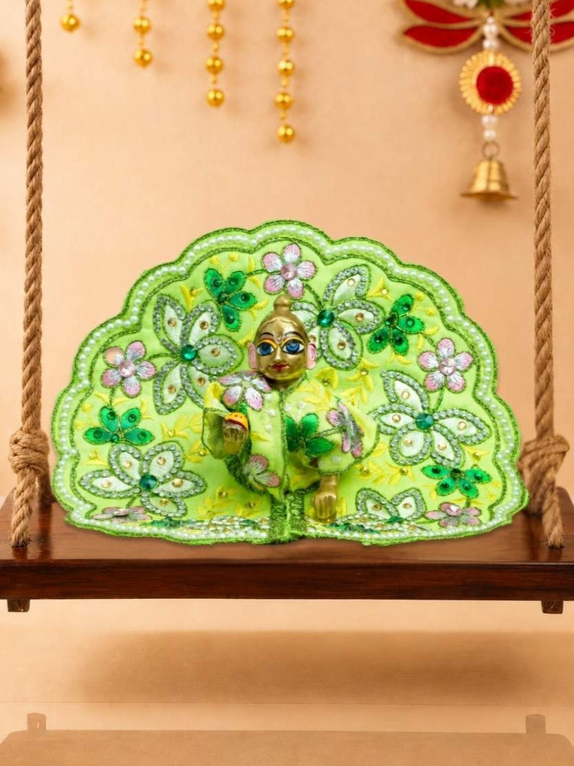 Phollika Fancy g Laddu Gopal Dresses Online in India Winter Dress for Poshak Thakurji Kanha Ji Accessories Dhoti Kurta Set Pajama Aasan Janmashtami Special Summer Shringar Fancy Jacket Premium Festival Bistar Combo om poshak kanha thakurji bal lala lalla lado