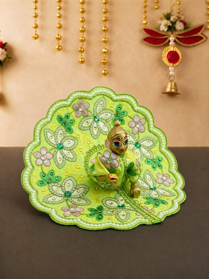 Phollika Fancy g Laddu Gopal Dresses Online in India Winter Dress for Poshak Thakurji Kanha Ji Accessories Dhoti Kurta Set Pajama Aasan Janmashtami Special Summer Shringar Fancy Jacket Premium Festival Bistar Combo om poshak kanha thakurji bal lala lalla lado