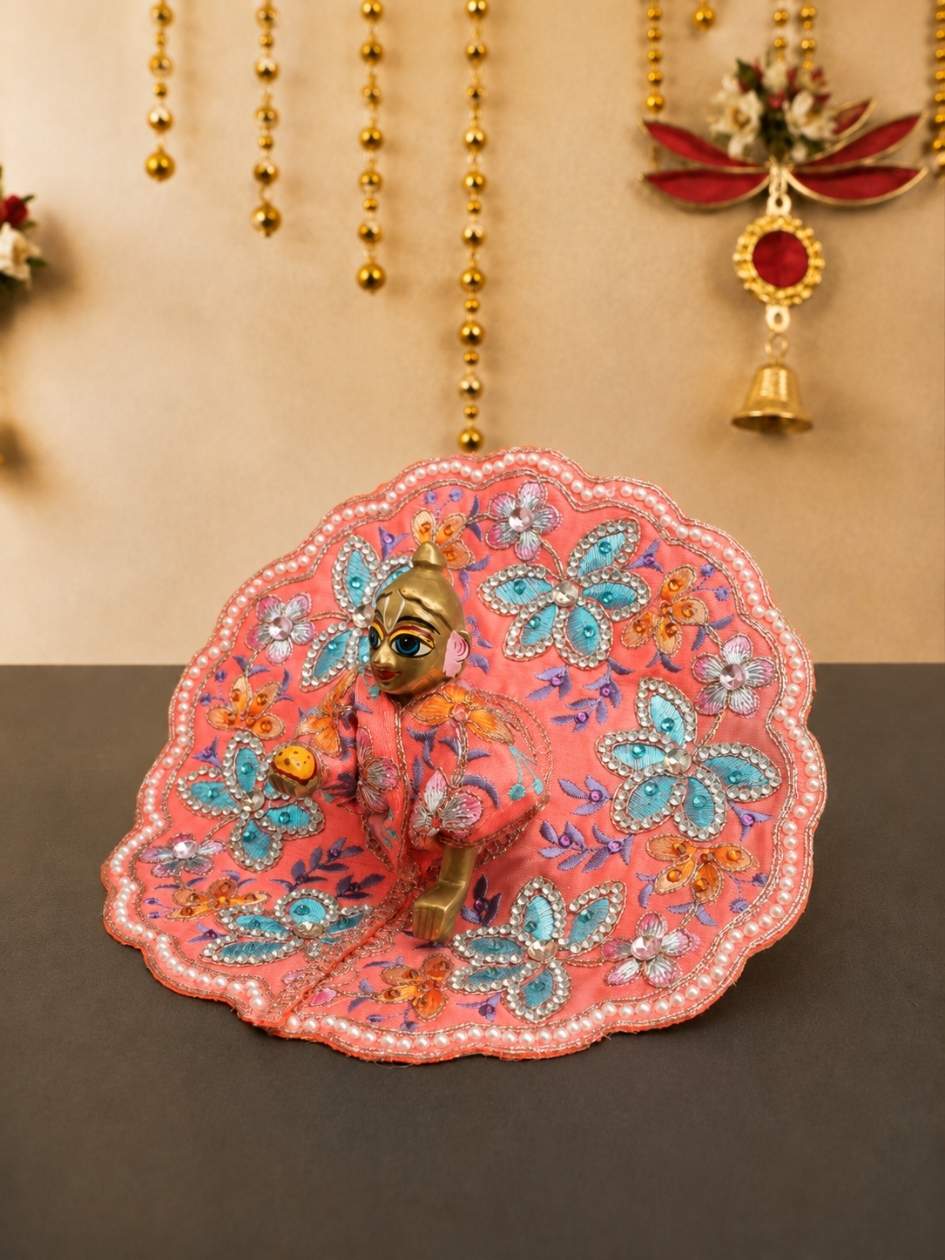 Phollika Fancy pe Laddu Gopal Dresses Online in India Winter Dress for Poshak Thakurji Kanha Ji Accessories Dhoti Kurta Set Pajama Aasan Janmashtami Special Summer Shringar Fancy Jacket Premium Festival Bistar Combo om poshak kanha thakurji bal lala lalla lado