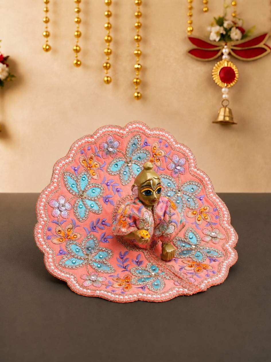 Phollika Fancy pe Laddu Gopal Dresses Online in India Winter Dress for Poshak Thakurji Kanha Ji Accessories Dhoti Kurta Set Pajama Aasan Janmashtami Special Summer Shringar Fancy Jacket Premium Festival Bistar Combo om poshak kanha thakurji bal lala lalla lado