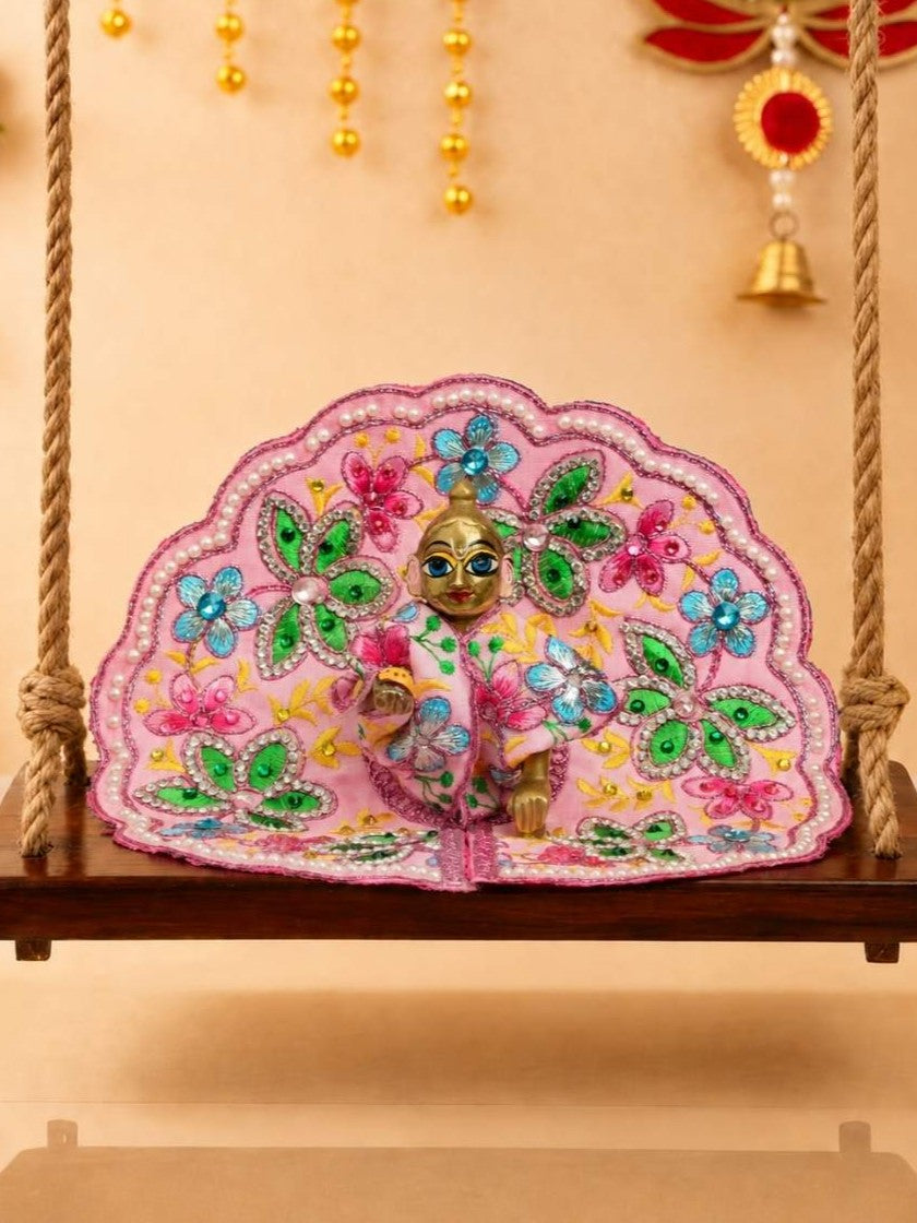 Phoolika Fancy p Laddu Gopal Dresses Online in India Winter Dress for Poshak Thakurji Kanha Ji Accessories Dhoti Kurta Set Pajama Aasan Janmashtami Special Summer Shringar Fancy Jacket Premium Festival Bistar Combo om poshak kanha thakurji bal lala lalla ladoo