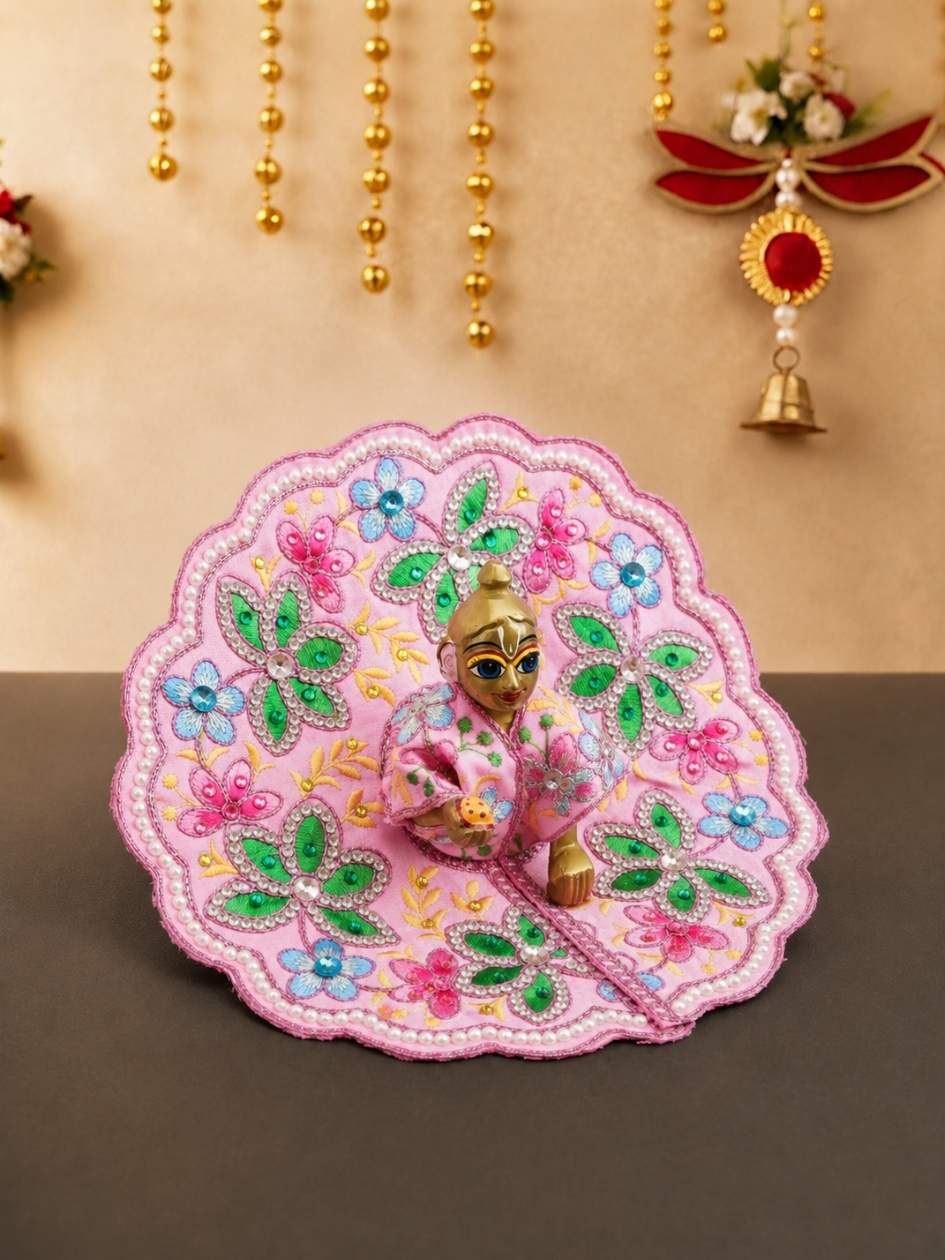 Phoolika Fancy p Laddu Gopal Dresses Online in India Winter Dress for Poshak Thakurji Kanha Ji Accessories Dhoti Kurta Set Pajama Aasan Janmashtami Special Summer Shringar Fancy Jacket Premium Festival Bistar Combo om poshak kanha thakurji bal lala lalla ladoo