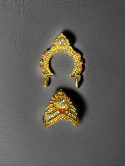 Raj metal mukut holi dhoti kurta pajama Diwali Janmashtami dress ladoo dresses laddu gopal dress thakurji kanha ji bal om poshak mathura online best mandir wholesaler manufacturer