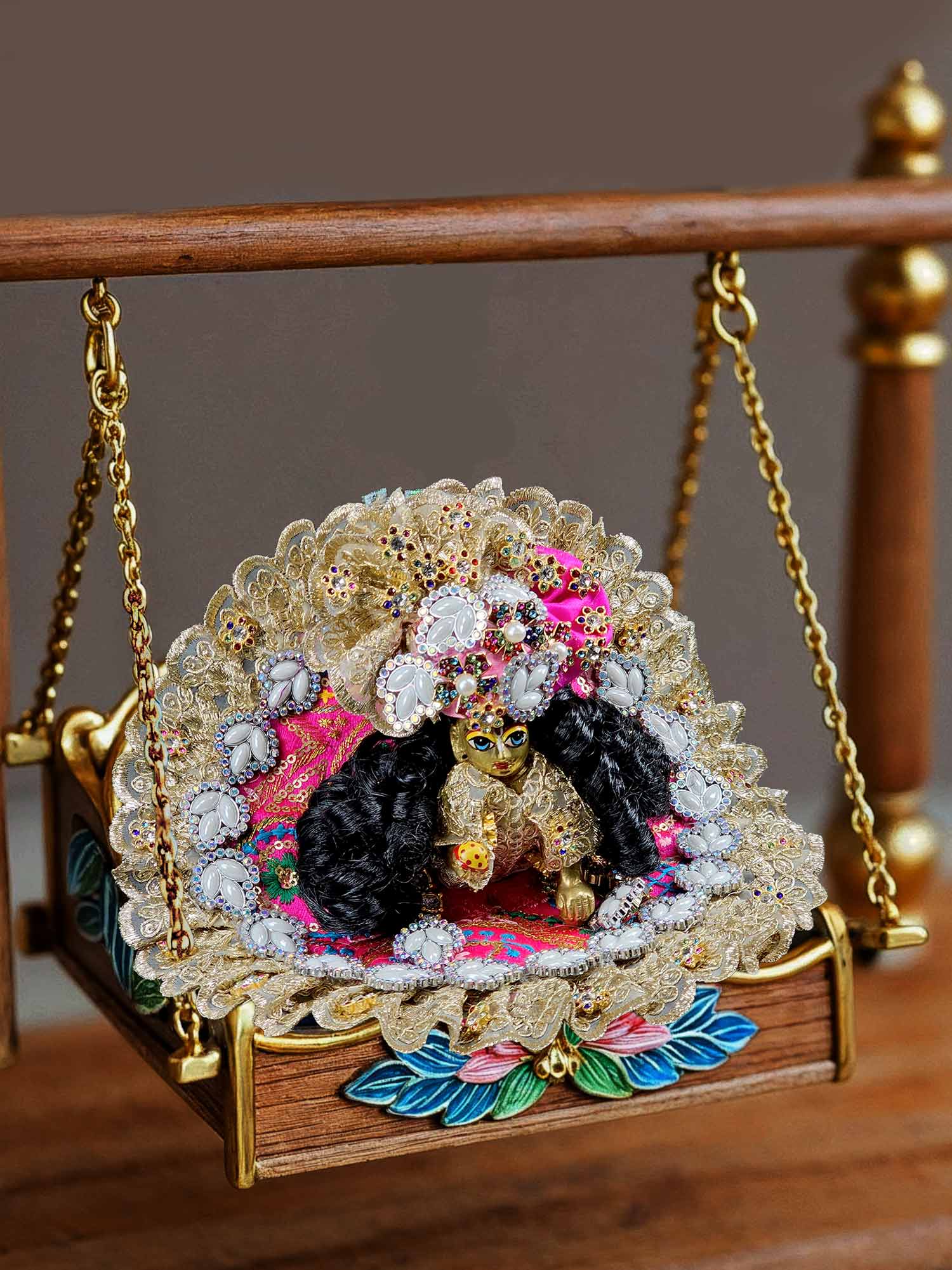 Rajsi Braj Bhavya Heavy dress laddu gopal thakurji kanha ji bal om poshak mathura online best