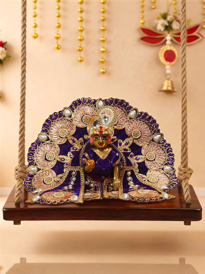 Rajsi velvet Light Purple wedding winter sherwani Diwali Janmashtami dress ladoo dresses laddu gopal dress thakurji kanha ji bal om poshak mathura online best mandir wholesaler manufacturer