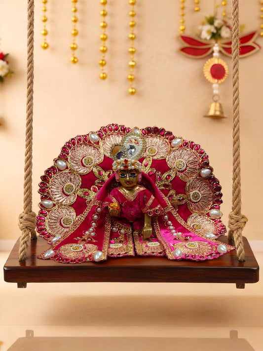 Rajsi velvet Pink wedding winter sherwani Diwali Janmashtami dress ladoo dresses laddu gopal dress thakurji kanha ji bal om poshak mathura online best mandir wholesaler manufacturer