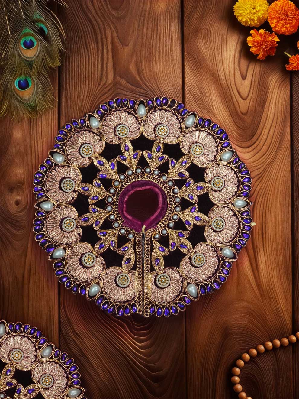 Rajsi velvet Purple wedding winter sherwani Diwali Janmashtami dress ladoo dresses laddu gopal dress thakurji kanha ji bal om poshak mathura online best mandir wholesaler manufacturer