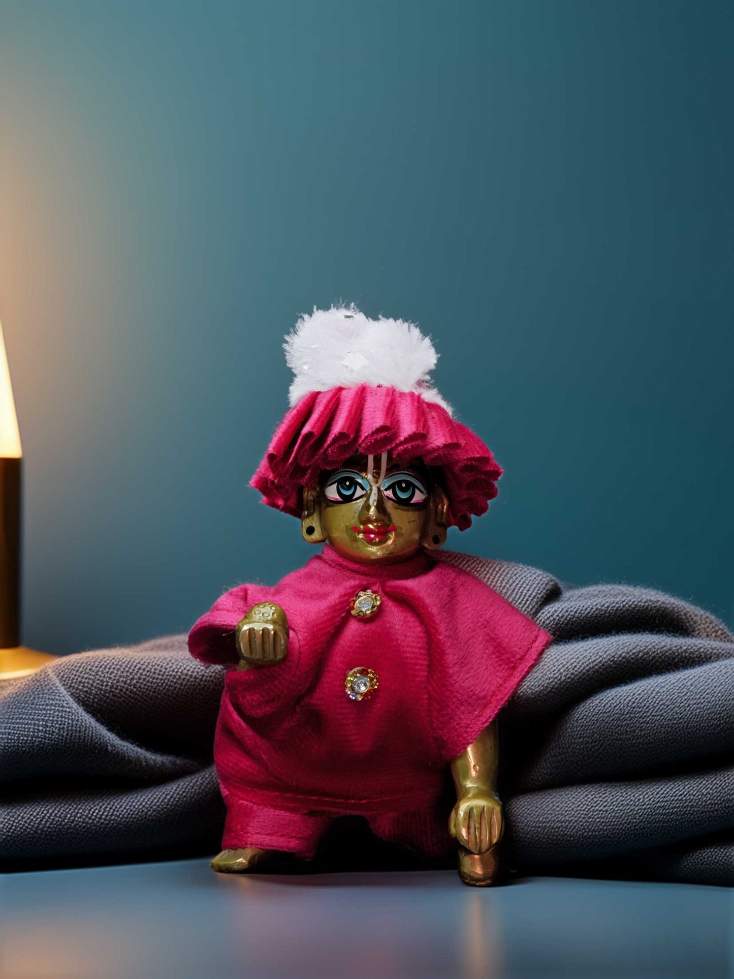 Rajwada pink winter dress ladoo dresses laddu gopal dress thakurji kanha ji bal om poshak mathura online best