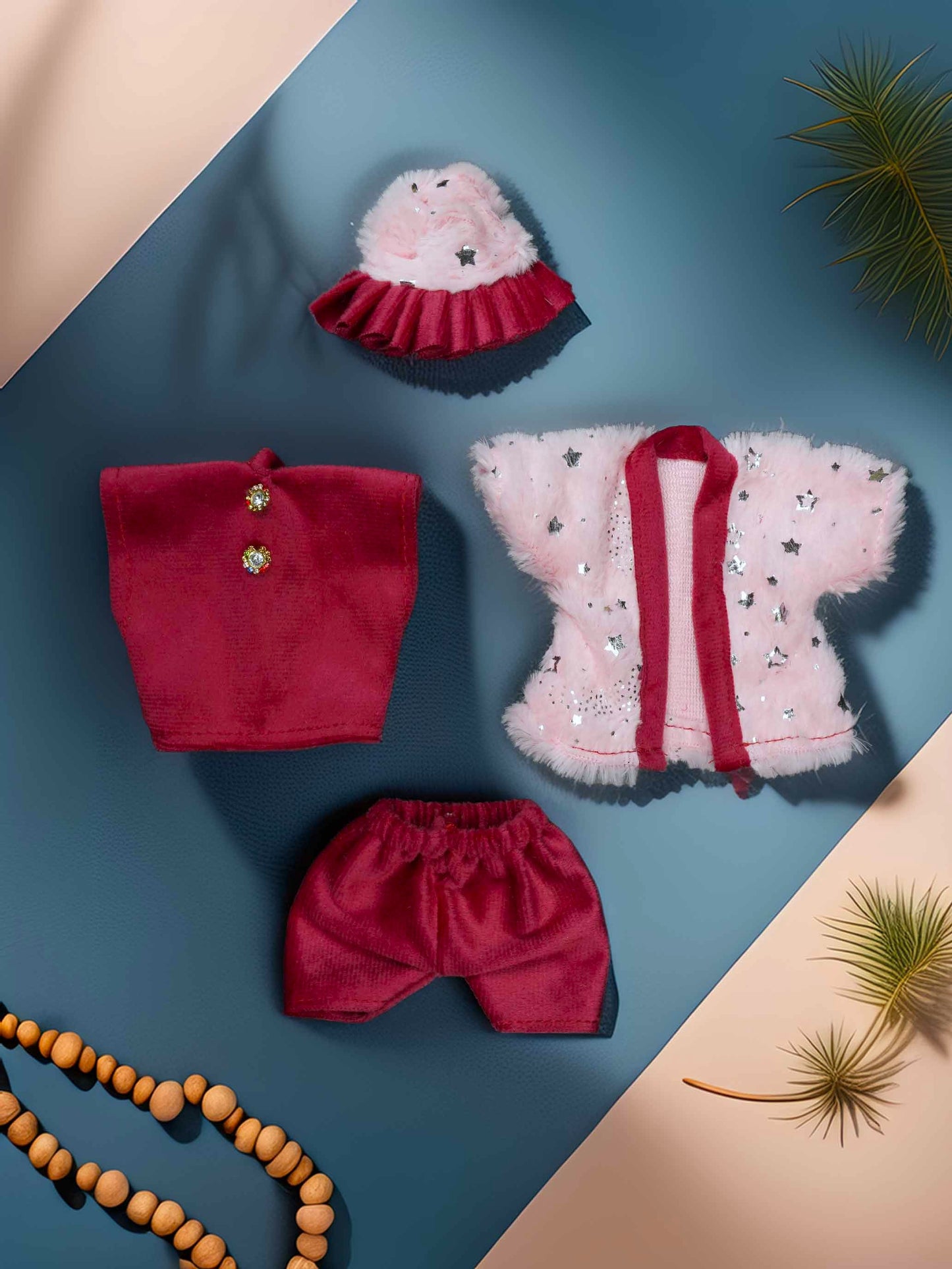 Rajwada pink winter dress ladoo dresses laddu gopal dress thakurji kanha ji bal om poshak mathura online best