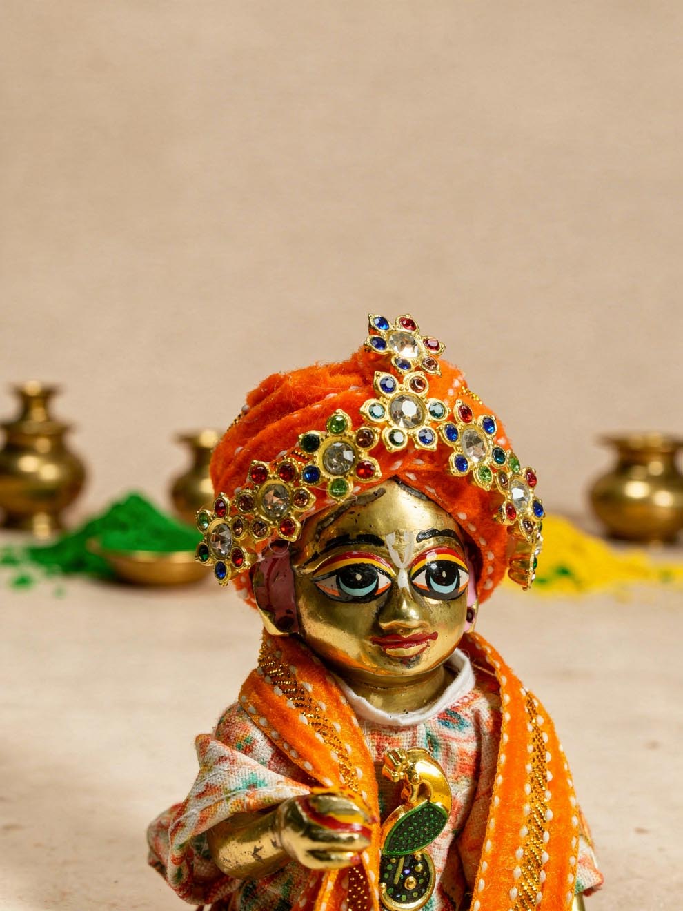 Rangila braj holi dhoti kurta Diwali Janmashtami dress ladoo dresses laddu gopal dress thakurji kanha ji bal om poshak mathura online best mandir wholesaler manufacturer