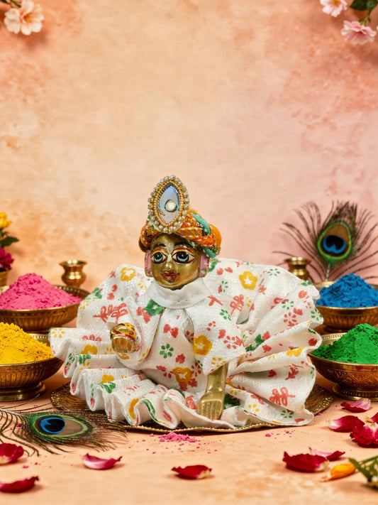 Rangila braj holi dhoti kurta Diwali Janmashtami dress ladoo dresses laddu gopal dress thakurji kanha ji bal om poshak mathura online best mandir wholesaler manufacturer