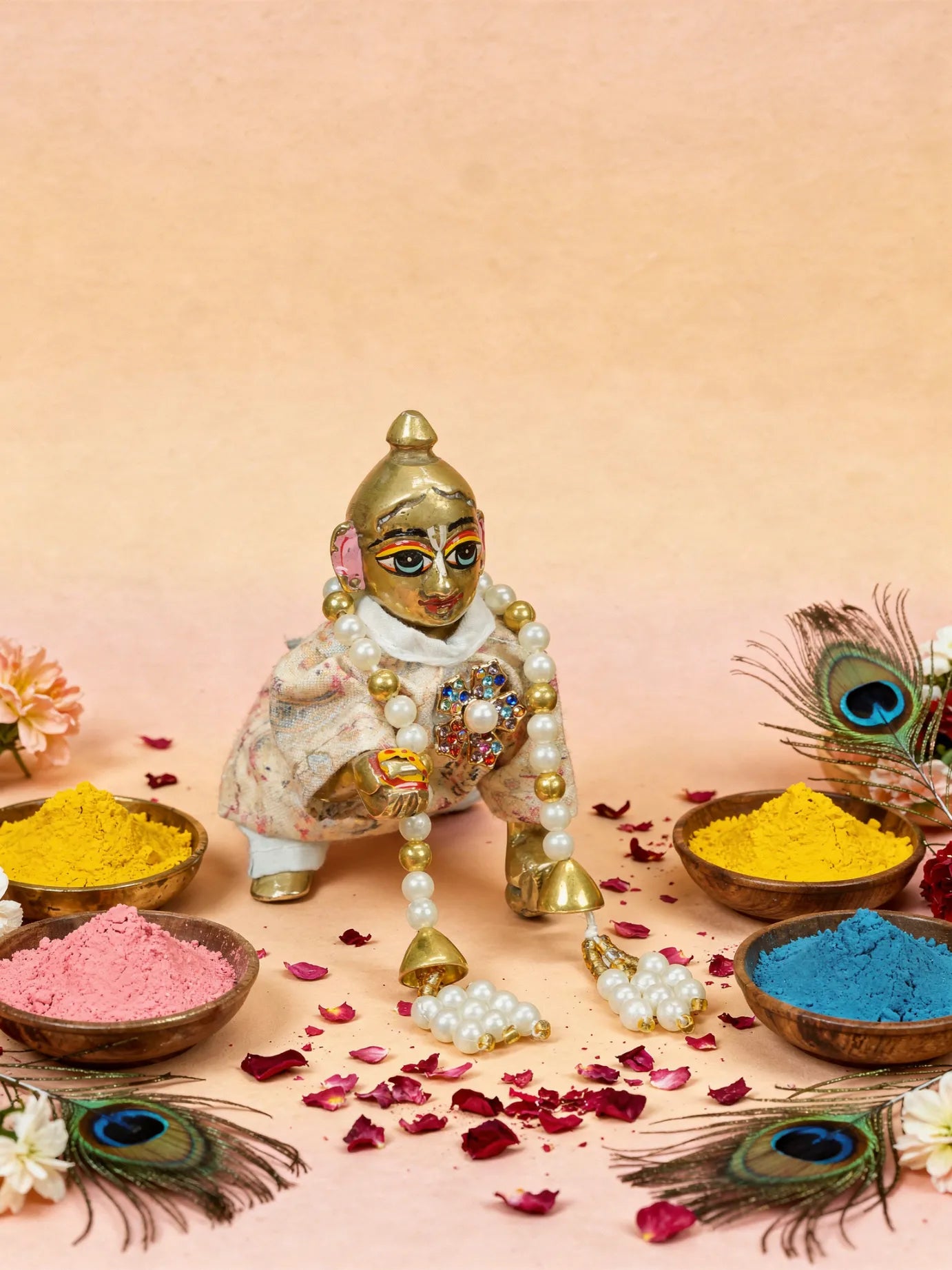 Ratankriti braj holi dhoti kurta Diwali Janmashtami dress ladoo dresses laddu gopal dress thakurji kanha ji bal om poshak mathura online best mandir wholesaler manufacturer