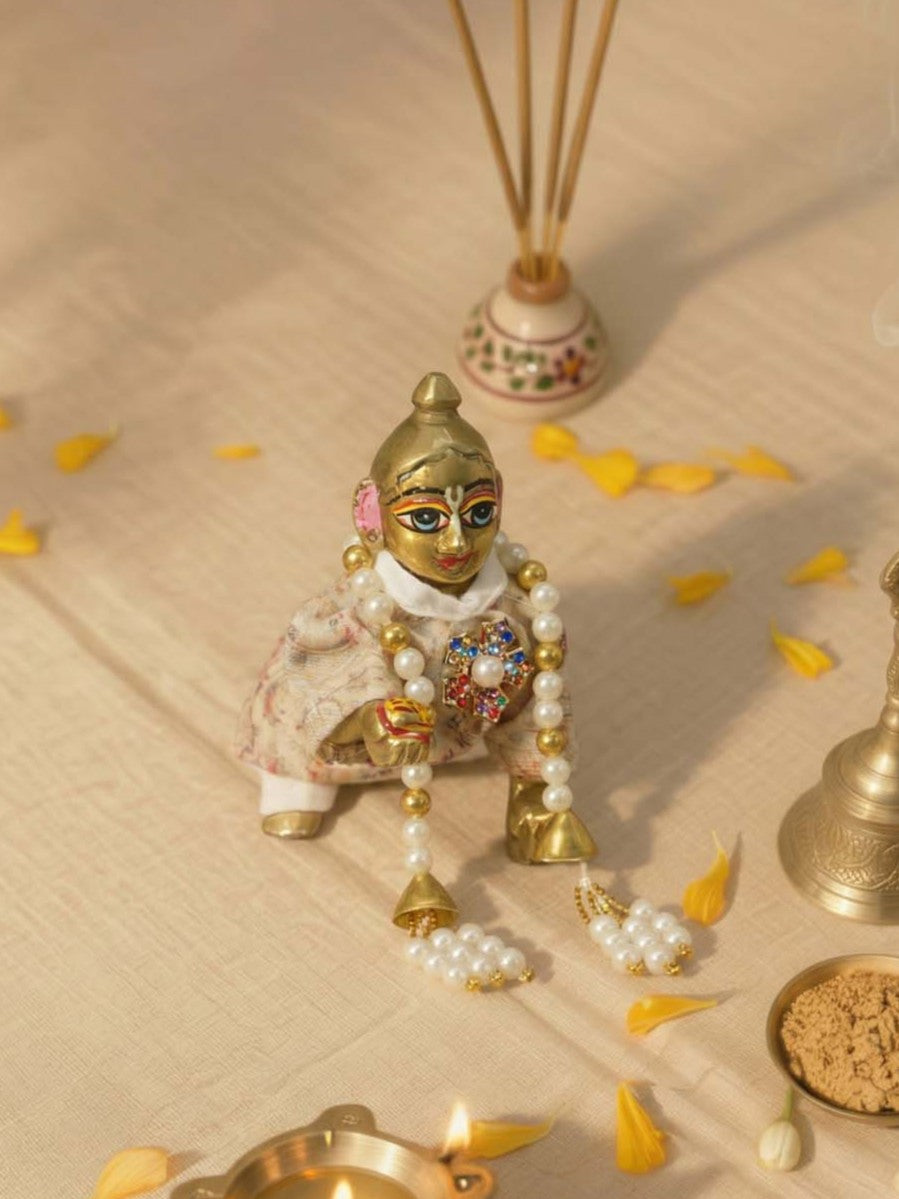 Ratnakriti Laddu Gopal Dresses Online in India Winter Dress for Poshak Thakurji Kanha Ji Accessories Dhoti Kurta Set Pajama Aasan Janmashtami Special Summer Shringar Fancy Jacket Premium Festival Bistar Combo om poshak kanha thakurji bal lala lalla ladoo