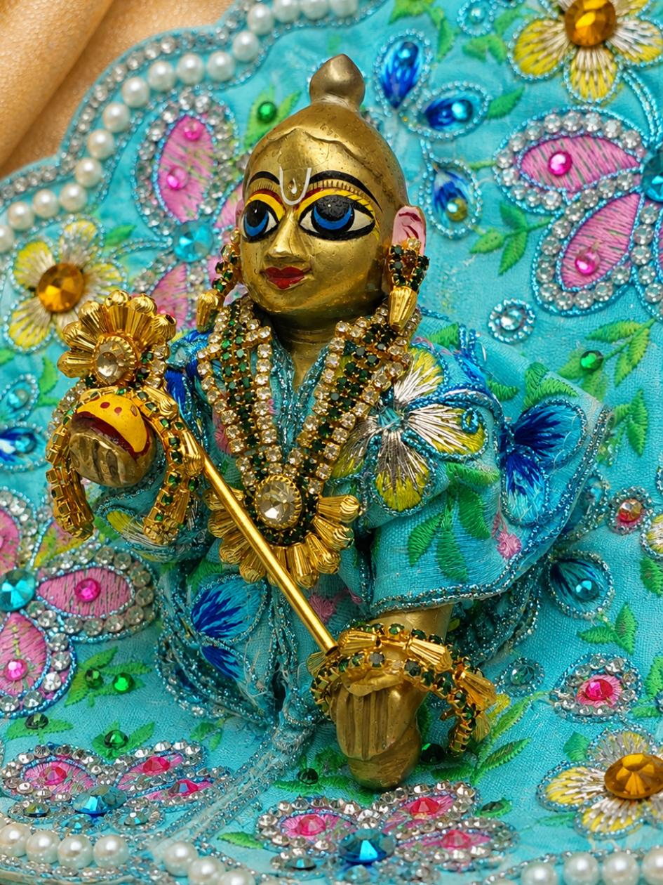 Ritvika stone dg Laddu Gopal Dresses Online in India Winter Dress for Poshak Thakurji Kanha Ji Accessories Dhoti Kurta Set Pajama Aasan Janmashtami Special Summer Shringar Fancy Jacket Premium Festival Bistar Combo om poshak kanha thakurji bal lala lalla ladoo