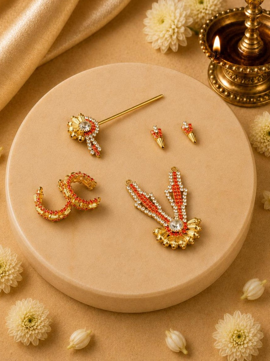 Ritvika stone o Laddu Gopal Dresses Online in India Winter Dress for Poshak Thakurji Kanha Ji Accessories Dhoti Kurta Set Pajama Aasan Janmashtami Special Summer Shringar Fancy Jacket Premium Festival Bistar Combo om poshak kanha thakurji bal la