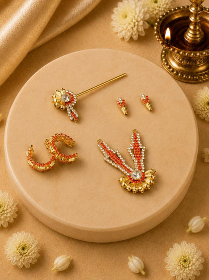 Ritvika stone o Laddu Gopal Dresses Online in India Winter Dress for Poshak Thakurji Kanha Ji Accessories Dhoti Kurta Set Pajama Aasan Janmashtami Special Summer Shringar Fancy Jacket Premium Festival Bistar Combo om poshak kanha thakurji bal la
