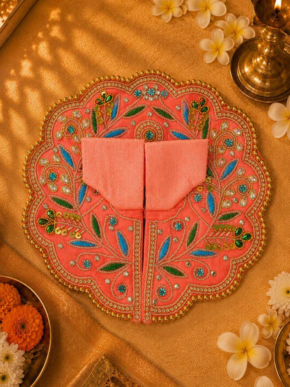 Shreeharini Zari Laddu Gopal Dresses Online in India Winter Dress for Poshak Thakurji Kanha Ji Accessories Dhoti Kurta Set Pajama Aasan Janmashtami Special Summer Shringar Fancy Jacket Premium Festival Bistar Combo om poshak kanha thakurji bal lala lalla ladoo