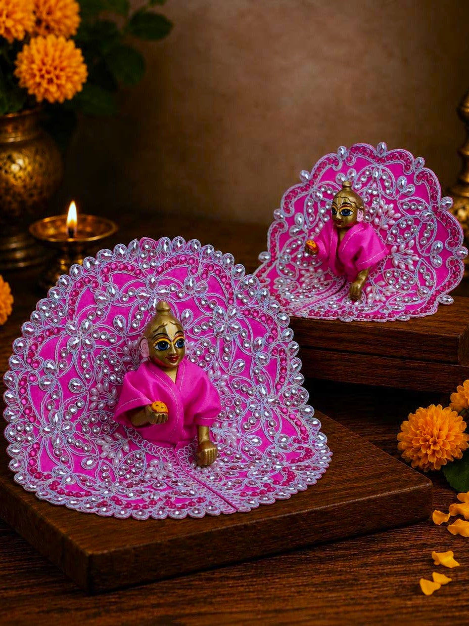 Suhasini fancy p Laddu Gopal Dresses Online in India Winter Dress for Poshak Thakurji Kanha Ji Accessories Dhoti Kurta Set Pajama Aasan Janmashtami Special Summer Shringar Fancy Jacket Premium Festival Bistar Combo om poshak kanha thakurji bal lala lalla ladoo