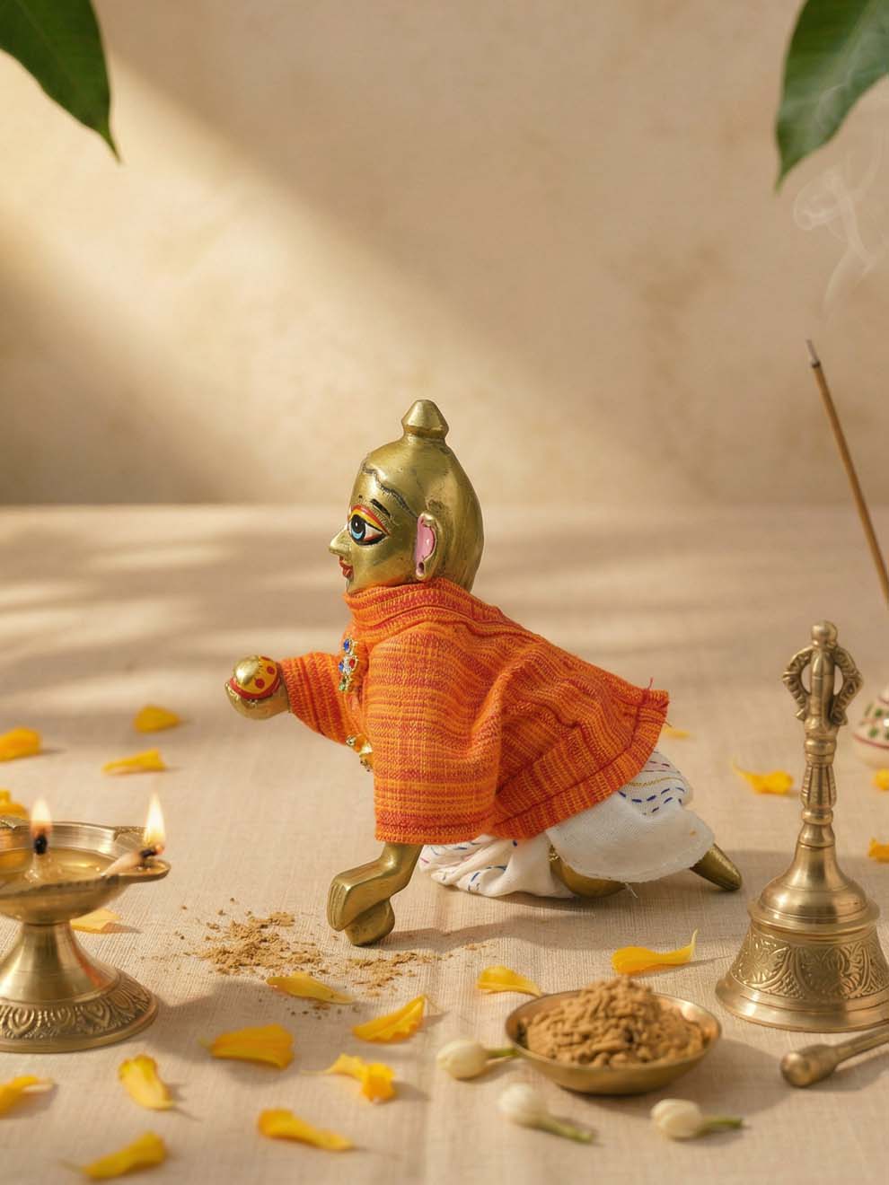 Survaas Laddu Gopal Dresses Online in India Winter Dress for Poshak Thakurji Kanha Ji Accessories Dhoti Kurta Set Pajama Aasan Janmashtami Special Summer Shringar Fancy Jacket Premium Festival Bistar Combo om poshak kanha thakurji bal lala lalla ladoo