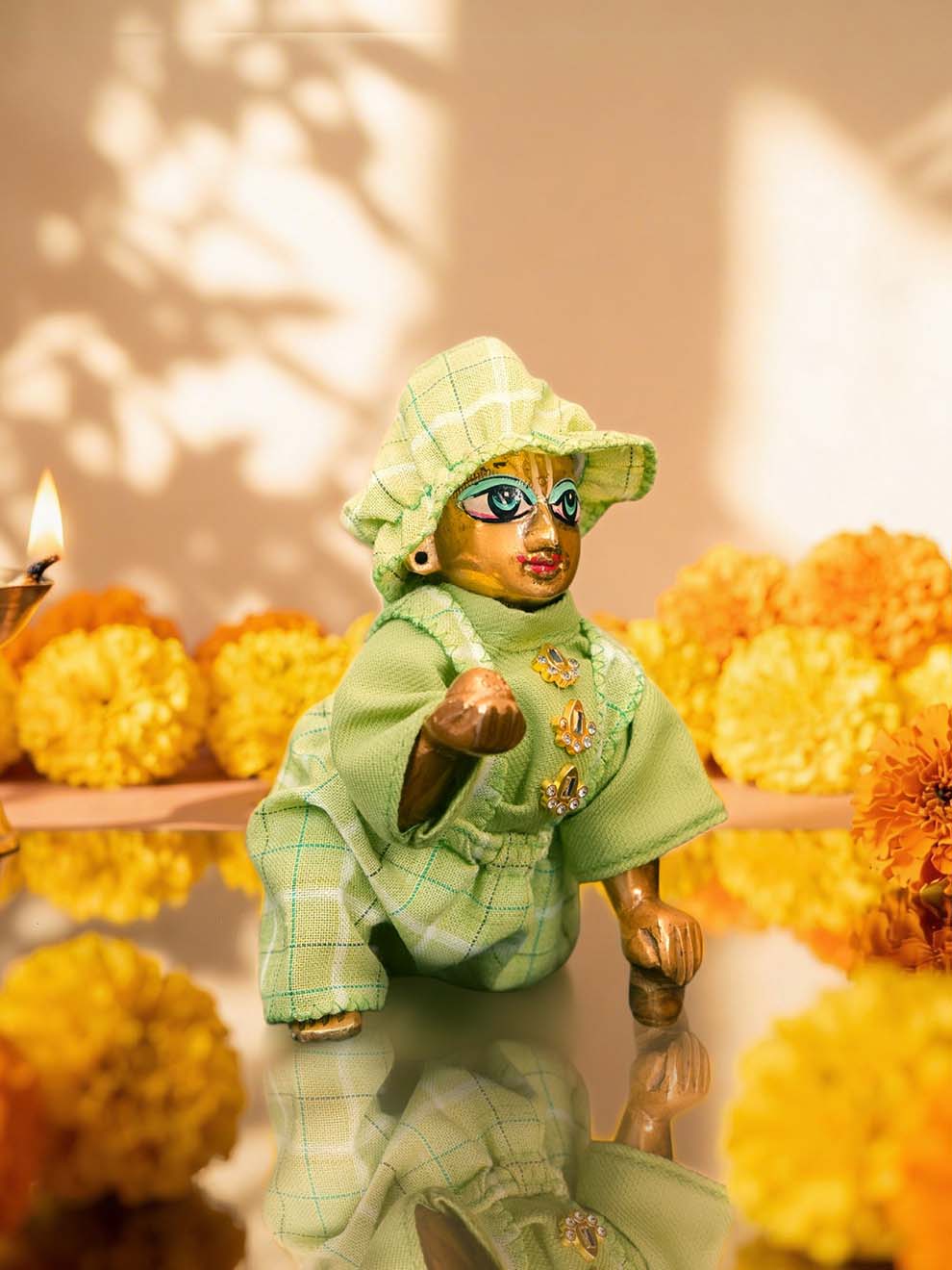 Tarun Laddu Gopal Dresses Online in India Winter Dress for Poshak Thakurji Kanha Ji Accessories Dhoti Kurta Set Pajama Aasan Janmashtami Special Summer Shringar Fancy Jacket Premium Festival Bistar Combo om poshak kanha thakurji bal lala lalla ladoo