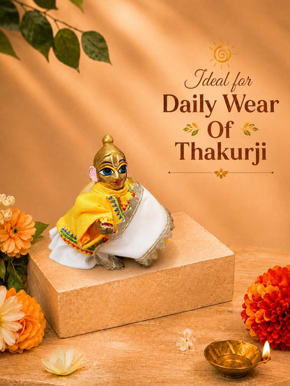 Varnika Embroidered Laddu Gopal Dresses Online in India Winter Dress for Poshak Thakurji Kanha Ji Accessories Dhoti Kurta Set Pajama Aasan Janmashtami Special Summer Shringar Fancy Jacket Premium Festival Bistar Combo om poshak kanha thakurji bal lala lalla ladoo