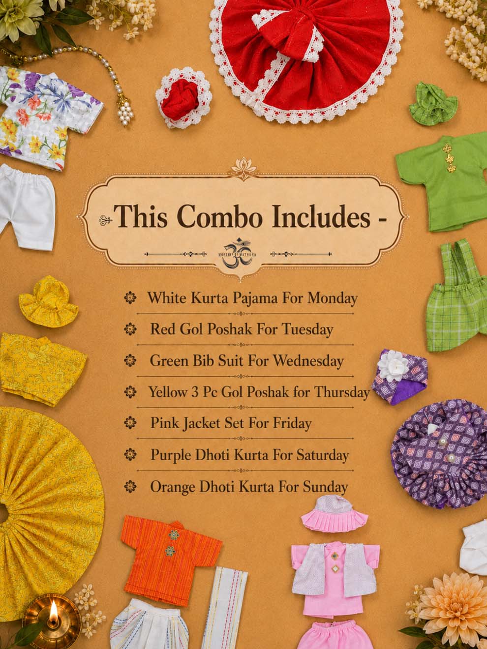 Vastu Laddu Gopal Dresses Online in India Winter Dress for Poshak Thakurji Kanha Ji Accessories Dhoti Kurta Set Pajama Aasan Janmashtami Special Summer Shringar Fancy Jacket Premium Festival Bistar Combo om poshak kanha thakurji bal lala lalla ladoo