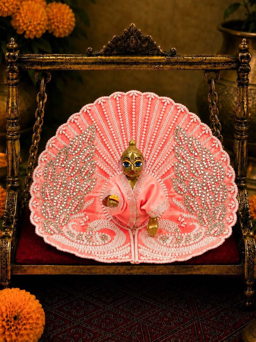 Vilasini mayu pe Laddu Gopal Dresses Online in India Winter Dress for Poshak Thakurji Kanha Ji Accessories Dhoti Kurta Set Pajama Aasan Janmashtami Special Summer Shringar Fancy Jacket Premium Festival Bistar Combo om poshak kanha thakurji bal lala lalla ladoo