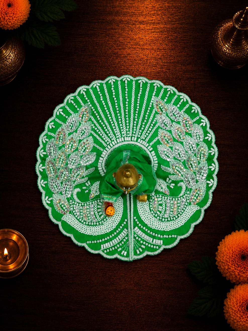 Vilasini mayur Laddu Gopal Dresses Online in India Winter Dress for Poshak Thakurji Kanha Ji Accessories Dhoti Kurta Set Pajama Aasan Janmashtami Special Summer Shringar Fancy Jacket Premium Festival Bistar Combo om poshak kanha thakurji bal lala lalla ladoo