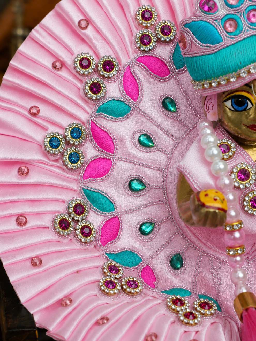 Chhayika Pink Fancy 4 Pc Poshak for Laddu Gopal Ji