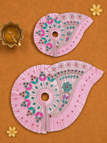 Chhayika Pink Fancy 4 Pc Poshak for Laddu Gopal Ji