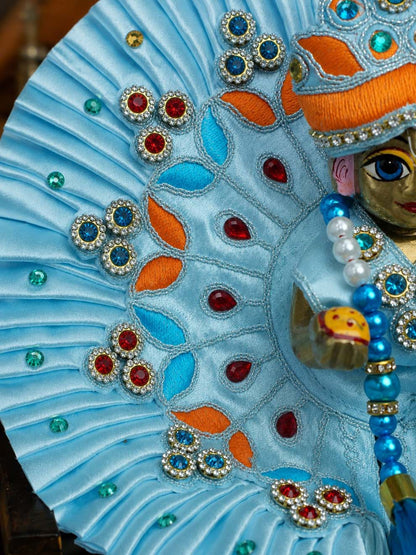 Chhayika Blue Fancy 4 Pc Poshak for Laddu Gopal Ji