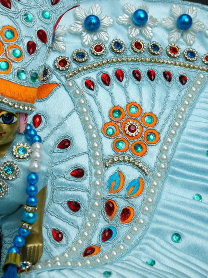 Chhayika Blue Fancy 4 Pc Poshak for Laddu Gopal Ji