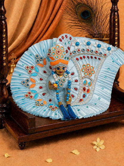 Chhayika Blue Fancy 4 Pc Poshak for Laddu Gopal Ji
