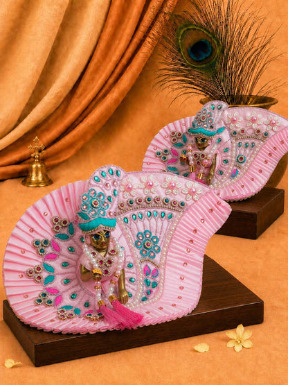 Chhayika Pink Fancy 4 Pc Poshak for Laddu Gopal Ji