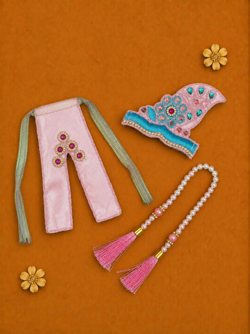 Chhayika Pink Fancy 4 Pc Poshak for Laddu Gopal Ji — product image 6