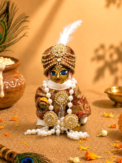 Yadukirti Laddu Gopal Dresses Online in India Winter Dress for Poshak Thakurji Kanha Ji Accessories Dhoti Kurta Set Pajama Aasan Janmashtami Special Summer Shringar Fancy Jacket Premium Festival Bistar Combo om poshak kanha thakurji bal lala lalla ladoo