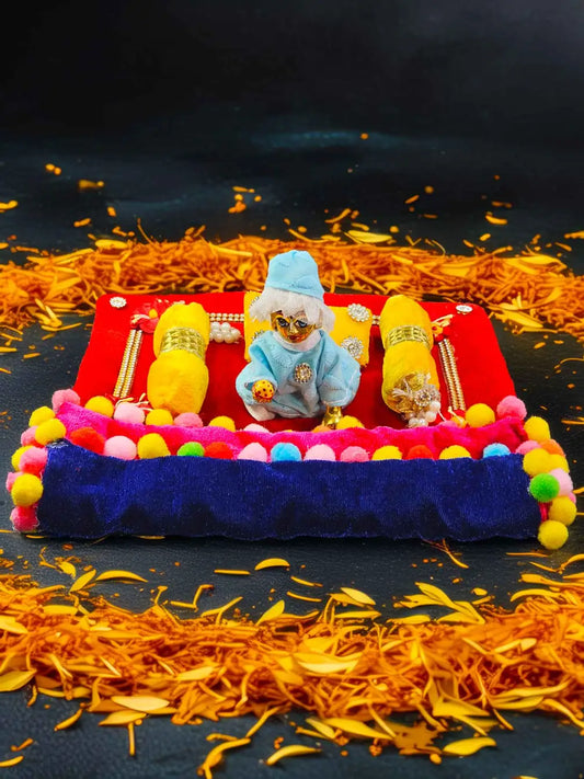 aaradhya gadda bed bistar set razai for laddu gopal thakurji kanha ji bal om poshak mathura online best