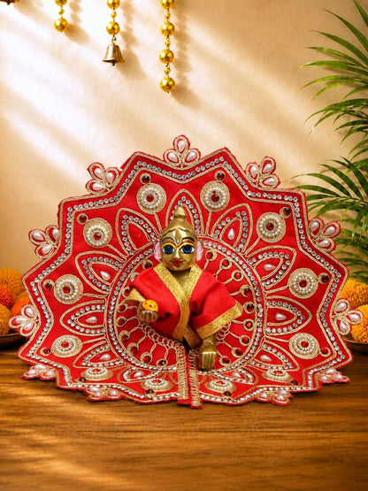 ananta fancy Laddu Gopal Dresses Online in India Winter Dress for Poshak Thakurji Kanha Ji Accessories Dhoti Kurta Set Pajama Aasan Janmashtami Special Summer Shringar Fancy Jacket Premium Festival Bistar Combo om poshak kanha thakurji bal lala lalla ladoo