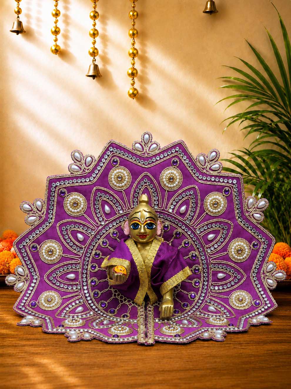 ananta fancy pu Laddu Gopal Dresses Online in India Winter Dress for Poshak Thakurji Kanha Ji Accessories Dhoti Kurta Set Pajama Aasan Janmashtami Special Summer Shringar Fancy Jacket Premium Festival Bistar Combo om poshak kanha thakurji bal lala lalla ladoo