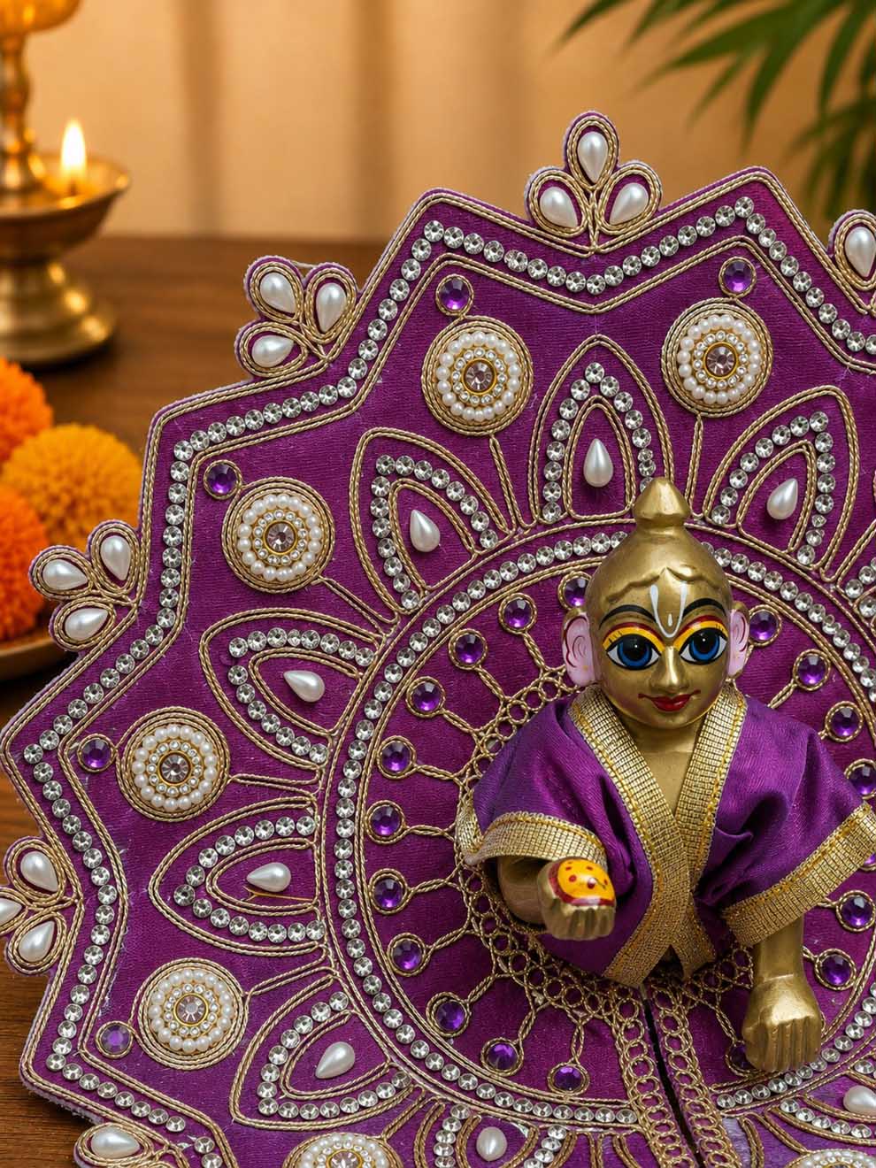 ananta fancy pu Laddu Gopal Dresses Online in India Winter Dress for Poshak Thakurji Kanha Ji Accessories Dhoti Kurta Set Pajama Aasan Janmashtami Special Summer Shringar Fancy Jacket Premium Festival Bistar Combo om poshak kanha thakurji bal lala lalla ladoo