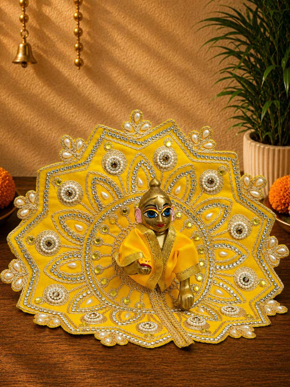 ananta fancy y Laddu Gopal Dresses Online in India Winter Dress for Poshak Thakurji Kanha Ji Accessories Dhoti Kurta Set Pajama Aasan Janmashtami Special Summer Shringar Fancy Jacket Premium Festival Bistar Combo om poshak kanha thakurji bal lala lalla ladoo