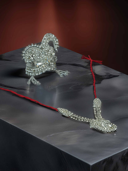 anmol silver Zardozi shringar set mukut mala Janmashtami dress ladoo dresses laddu gopal dress thakurji kanha ji bal om poshak mathura online best mandir wholesaler manufacturer