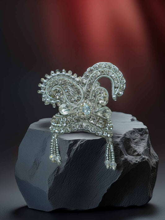 anmol silver Zardozi shringar set mukut mala Janmashtami dress ladoo dresses laddu gopal dress thakurji kanha ji bal om poshak mathura online best mandir wholesaler manufacturer