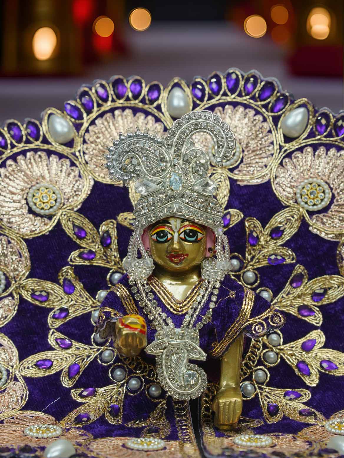 anmol silver Zardozi shringar set mukut mala Janmashtami dress ladoo dresses laddu gopal dress thakurji kanha ji bal om poshak mathura online best mandir wholesaler manufacturer